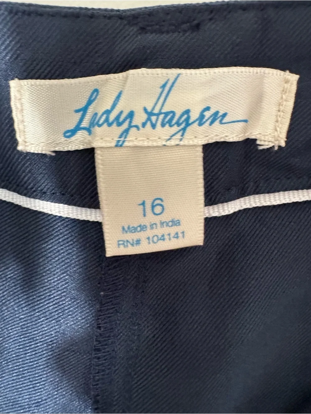 Lady Hagan navy blue plaid Athletic Golf Pants